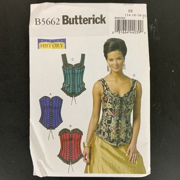 Butterick B5662 Misses Corset Bustier Sz 14-20 Costume Pattern Steampunk UNCUT - Picture 1 of 4